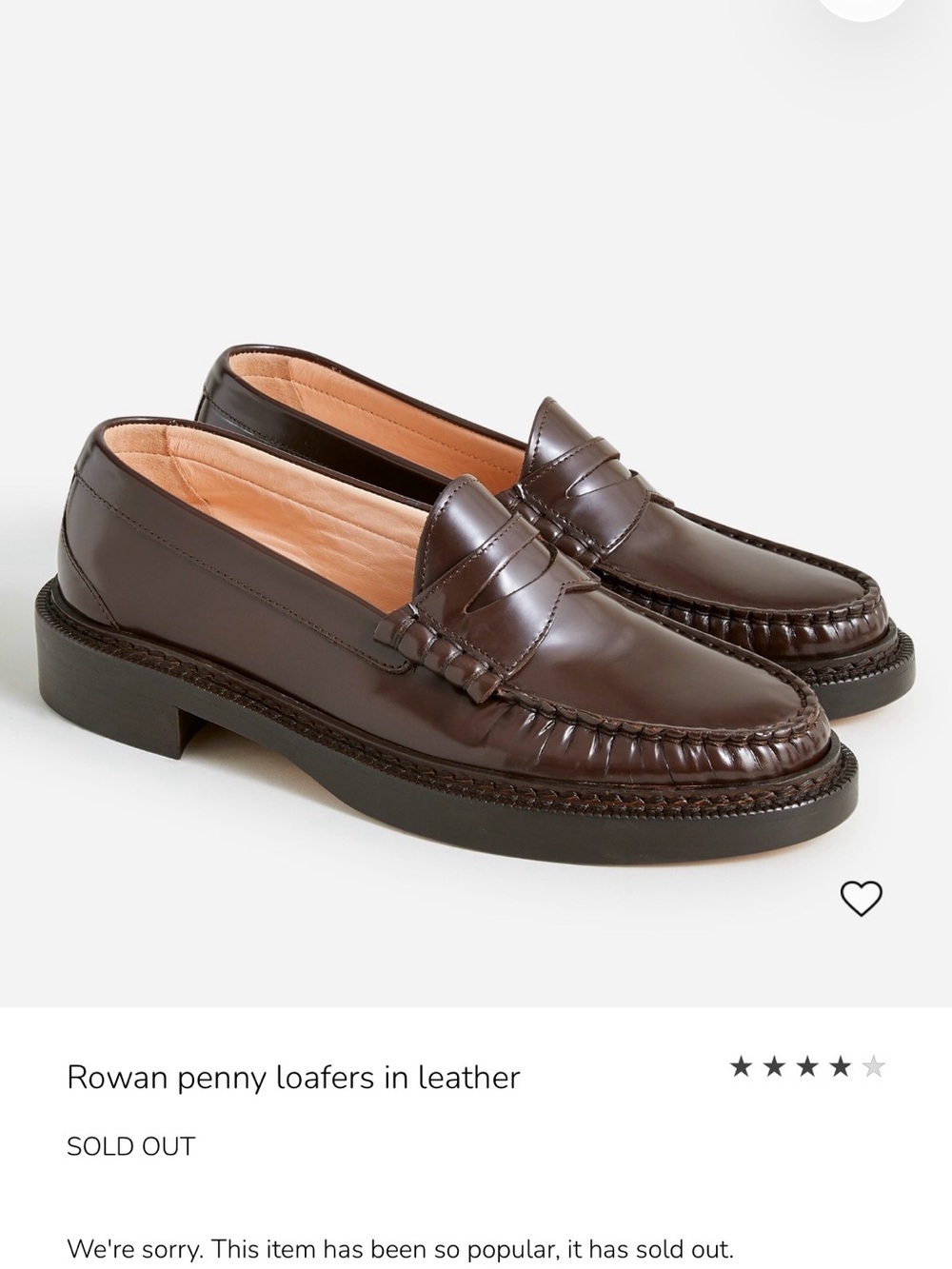 J.Crew Rowan Penny Loafers Brown US 8  New